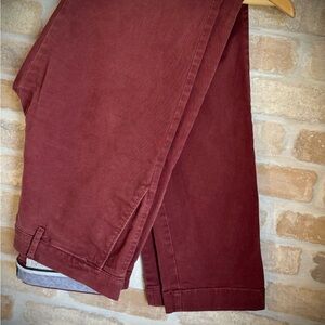 Men's Burgundy Contemporary Pants with a little Stretch